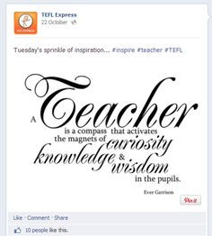 Inspiring teachers of English as a second language. More