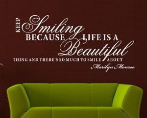 Keep Smiling0773 Wall Stickers Quote Small Smile Quote Family Wall