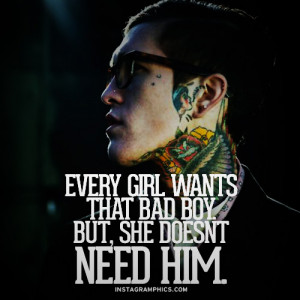 Every Girl Wants That Bad Boy Quote Graphic