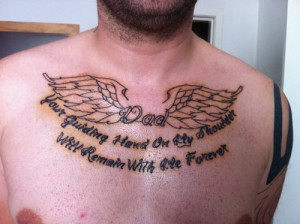 Angel Quotes For Tattoos Angel wings and quote tattoo