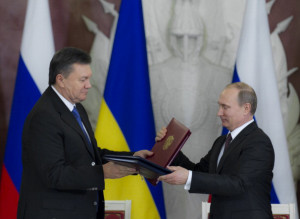 Russian President Vladimir Putin and Ukrainian President Victor ...