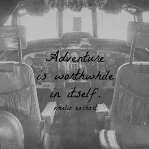 Amelia Earhart Quote Vintage Cockpit Print Black White Airplane ...