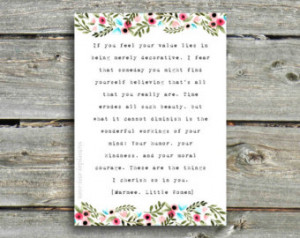 Little Women Quote- print of waterc olor painting paired with Little ...