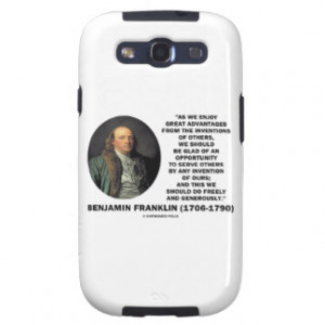 ... Franklin Great Advantages Invention Quote Samsung Galaxy S3 Covers
