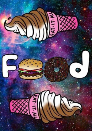 background, eat, food, galaxy, hipster, wallpaper