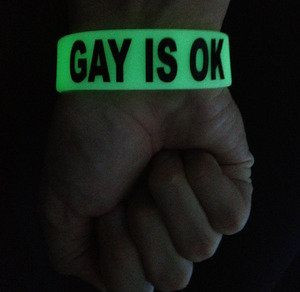 Matthew Lush — Glow GAY IS OK Bracelet on Wanelo