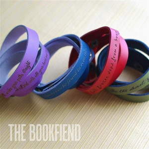 Your favorite quote --- custom engraved leather wrap cuff on Etsy, $24 ...