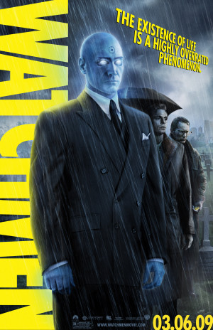 six Watchmen character banners featuring Rorschach, Dr. Manhattan ...