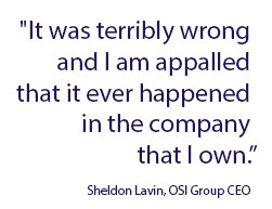 Sheldon Lavin, chairman and chief executive officer of OSI, said he ...