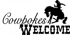 Cowpokes Welcome Cowboy Western Decor vinyl wall decal quote sticker ...