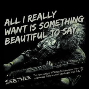 Seether words as weapons