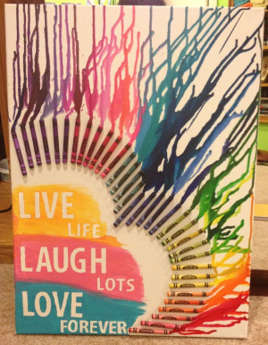 wall.: Quotes Living, Crayons Art Would, Diy Canvas Wall Art Quotes ...