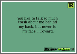 talking behind my back