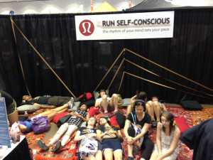 lululemon booth at LA Marathon