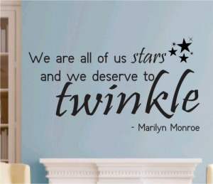 Us Stars Quote Marilyn Monroe Wall Decal Sticker Aubrey Hepburn Teen ...