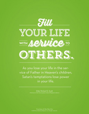 Elder Richard G. Scott talks about service and spiritual protection.