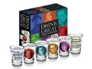 Drink with the Great Drinkers Shot Glass Set