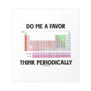 Do Me A Favor Think Periodically (Periodic Table) Memo Notepads