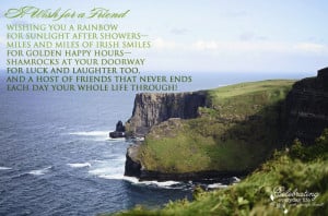 Rainbow Quote, Irish Blessing, A Wish for a friend, Inspiring Quote