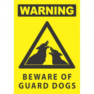 Warning Beware of Dog Signs