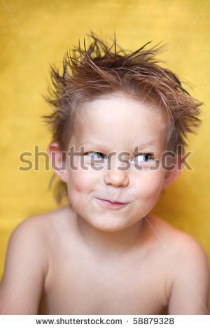 Funny Boy With Crazy Hairstyle Stock Photo 58879328 : Shutterstock