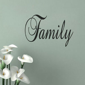 FAMILY-Wall-Art-Decal-Quote-Words-Lettering-Decor-Vinyl-Bedroom-Home ...