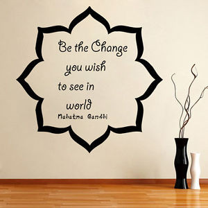 Wall-Decal-Quotes-Gandhi-Be-the-Change-You-Yoga-Decal-Home-Decor-Vinyl ...