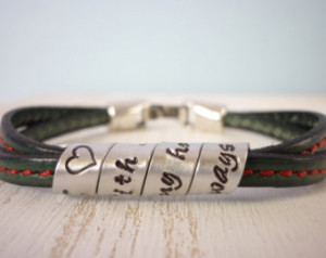 Men's secret message bracelet, personalized, men's bracelet, men's ...