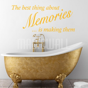 Home » Best Thing About Memories - Wall Quotes - Wall Decals Stickers