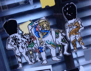 sticker gang China Amsterdam center 2014 January tattoos crime