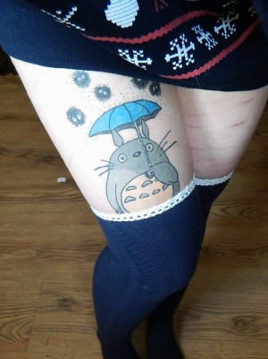 the girl with the totoro tattoo