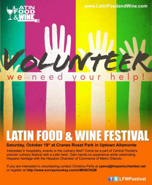 Flyer for Latin Food and Wine Festival