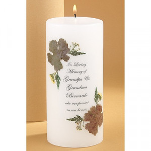 ... at your ceremony by lighting this memorial candle the white candle