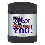 not a tomboy Large Thermos Bottle