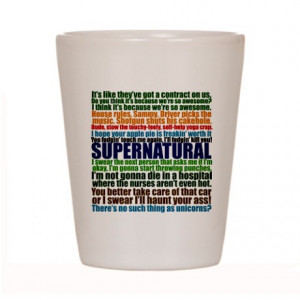 Supernatural Quotes Shot Glass