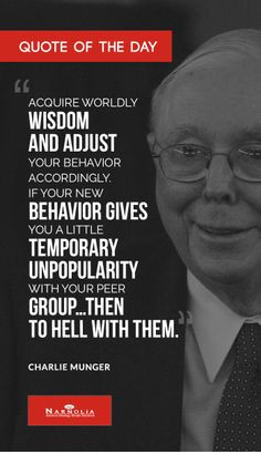 ... with your peer group…then to hell with them.