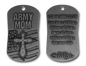 army mom dog tag necklace