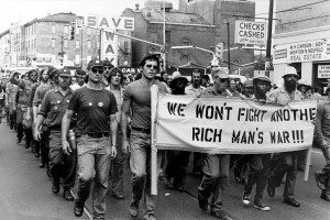 Protesters during the antiwar movement