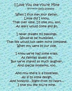 step parent quotes and poems | love you like youre mine More