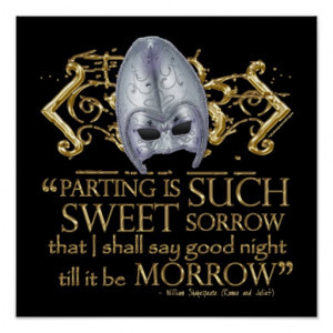 Romeo & Juliet Quote (Gold Version) Print