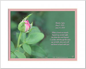 Personalized Memorial Gift Pink Rose Bud