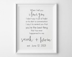 Personalized Anniversary Printable - Love Quote - Anniversary Gift ...