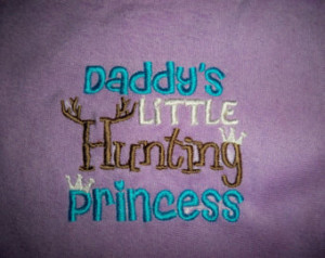 Purple Baby Girl Daddy's Little Hunting Princess Purple with Blue ...