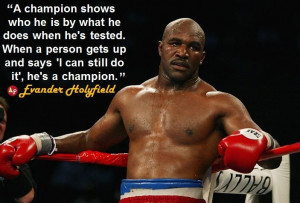champion shows who he is by what he does when he’s tested. When a ...