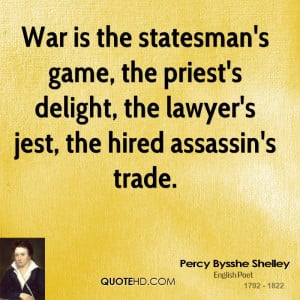 Percy Bysshe Shelley War Quotes