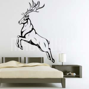 Home » Caribou Deer Jumping - Animal - Wall Decals Stickers
