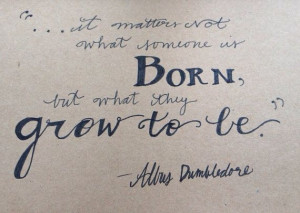 Harry Potter Birthday card, Dumbledore quote, 