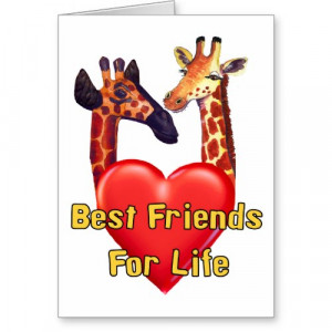 Best Friends card valentines giraffe animal · Best Friends by ...