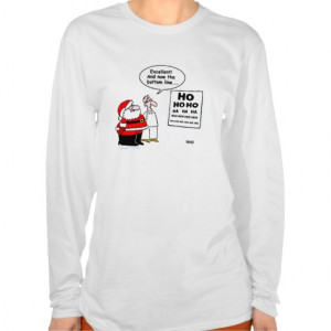 Funny Christmas Eye Doctor Cartoon Ladies T Shirt