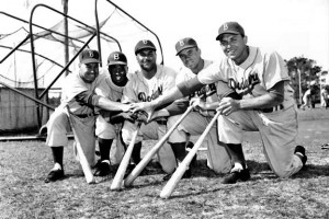 Duke Snider, Jackie Robinson, Roy Campanella, Pee Wee Reese and Gil ...
